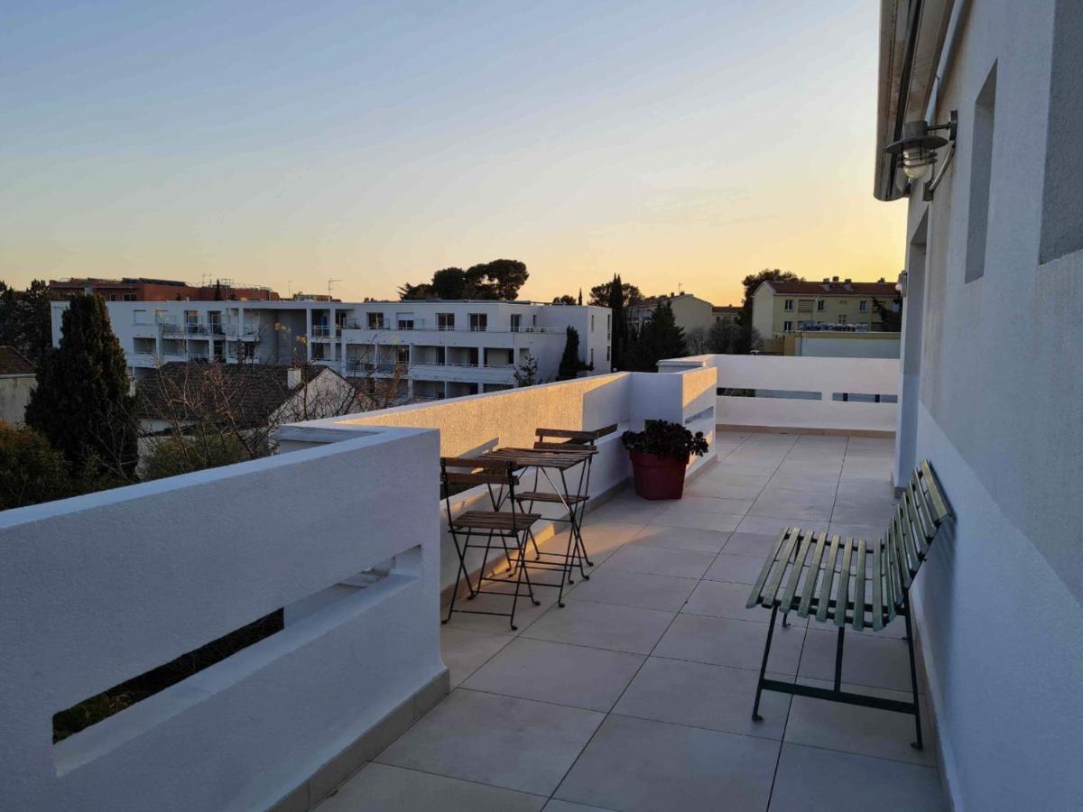 Duplex Toit Terrasse Vue Panoramique Apartment Montpellier Bagian luar foto